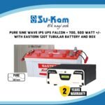 Sukam Pure Sine Wave Ips Ups Falcon Plus 1500 12v With Battery 200ah Package
